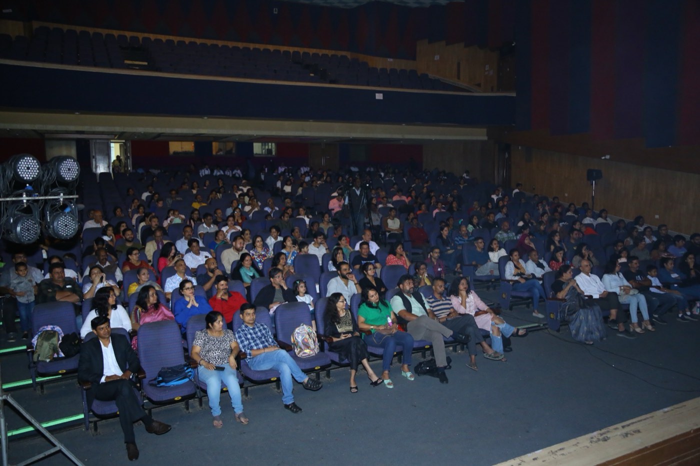 A full auditorium of guests seated and watching the Seasons Music Academy concert
